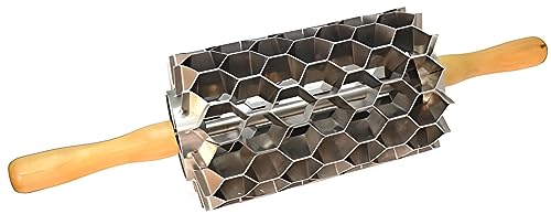 OCS Parts Stainless Steel Donut Hole Cutter - Commercial Grade Donut Hole Roller - Cuts 98 Doughnut Holes with One Revolution - Solid Stainless Steel - 8" x 5" OD - 1-3/16 Cut Size
