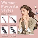 Automatic Curling Wand 28mm/1.1 inch Rotating Curling Iron with LED Display Fast Heating Wand for Short Long Hair Professional Hair Waver Hair Styling Irons for Home & Travel