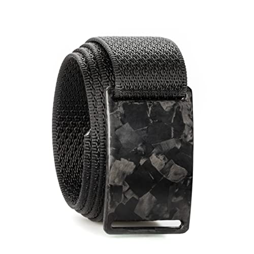 GRIP6 Carbon Fiber Belt - Nickel Free, Unisex Adults, Black, Carbon Fiber Buckle, For Men & Women, Outdoor Enthusiasts, Hiking, Golf