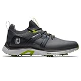 FootJoy Men's Hyperflex Previous Season Style Golf Shoe, Charcoal/Grey/Lime, 10.5