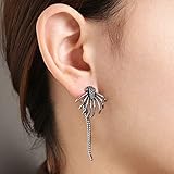 HZMAN Alien Facehugger Earrings for Men Women Stainless Steel Retro Gothic Punk Xenomorph Insect Stud Earring Biker Party Jewelry Gift