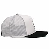 NUTHIN FANCY CO Pioneer Mesh Snapback Hat with Contrast Under Bill for Men and Women, White & Black