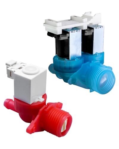 W11688994 W11688995 Washer Cold & Hot Water Inlet Valve Set Fit for Whirlp Amana Maytag Inglis Washing Machine, Replace W11486360 W11486361 W11316255 W11036928 W1168899, 1/2 Inch Threaded