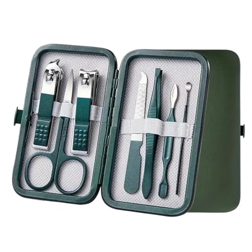 Nail Clippers Set, 7 PCs Nail Clippers Manicure Tool Set, with Portable Travel Case, Cuticle Nippers and Cutter Kit, Professional Nail Clippers,Personal Care Set