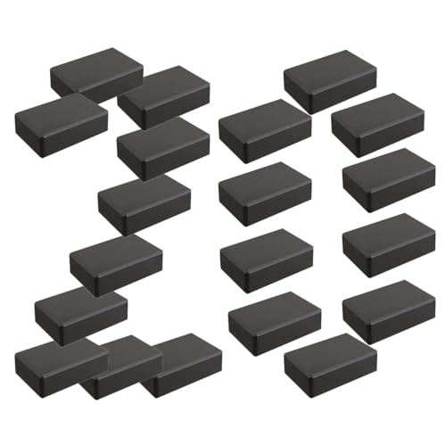 Hello Fit 3" Yoga Block, 20 Pack Bulk EVA Foam Yoga Blocks, Firm and Supportive Yoga Brick, Balance Foam for Stretching, Pilates, and Workout, 3" x 6" x 9", Black