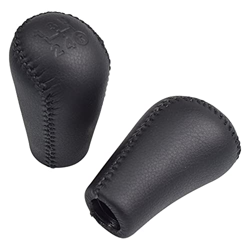 Yoegerery 5 Speed Leather Manual Gear Shift Knob Compatible with Toyota 4-Run-ner Pickup Land Cruiser Prado Hilux Surf -Black