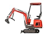 TYPHON Terror ONE Storm Mini Excavator – 1 Ton Trench Digger with Canopy, Hydraulic Thumb Clip, Hydraulic Oil Cooler, 13.5hp EPA Engine USA