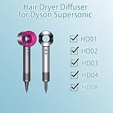 YTCHYYSK 8PCS Gentle Air Attachments/Diffuser/Styling/Concentrator/Filter Cleaning Brush/Wide tooth comb/Smoothing Nozzle Accessories for Dyson Hair Dryer HD01 HD02 HD03 HD04 HD08 HD15