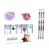 Disney Frozen School Supplies Set ~ Folder, Notebook, Pencils, Sticky Tabs, Stickers, and More (Frozen Office Supplies Bundle)