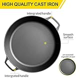 EDGING CASTING Pre-Seasoned Large Cast Iron Skillet 17 Inch, Dual Handle Outdoor Camping Frying Pan, Pizza Pan, Use for Grill, Stovetop, Induction, Oven Safe Cookware