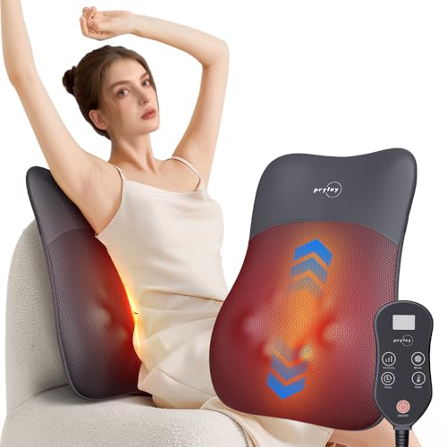 Back Massager, Ultrathin Rolling Up and Down Back Massage with Heat 4D Kneading & Red Light Therapy for Pain Relief Deep Tissue,Shoulder Massager Gift for Men Women Parents Relaxation at Office Car