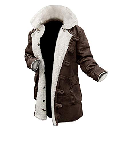 Blingsoul Bain Shearling Coat - Men Real Leather Coat | [1509873] Bain Real Brown, M