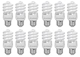 LEDVANCE (12 Bulbs) Sylvania CFL T2 Twist Light Bulb, 2700K Soft White, 60 watt Equivalent, Efficient 13 watts, 850 Lumens, Medium Base - 12 Pack Compact Fluorescent