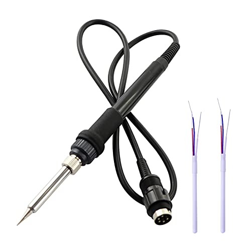 URBWangBM Soldering Station with 2pcs Extra Heating Element Original Saike Soldering Station Universal Soldering Iron Handle for Saike 852D++ 909D 898D 8586 (Color : 5-Holes) (5)