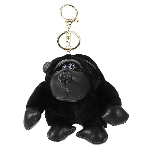 KOMBIUDA Plush Gorilla Keychain Cute Stuffed Animal Keyring for Backpacks and Purses Adorable Gorilla Pendant Decor Soft Material Multi-functional Keychain for Keys and Bags