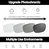 TJUTR Mens Polarized Photochromic Sunglasses Day & Night Driving Glasses Anti Glare | Ideal for Sport Cycling Driving