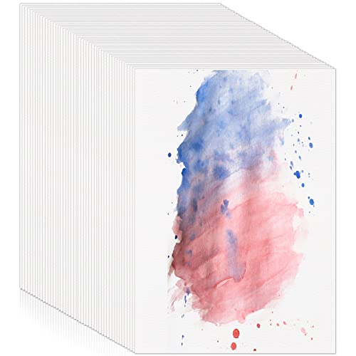 120 Sheets Watercolor Paper Bulk, 140 lb/300 GSM Cold Press Paper White Water Color Paper Cotton Paper for Kids Child Students Adults Artists Drawing Valentine Gift Cards(5 x 7 Inch)