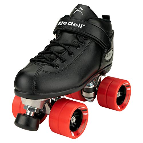 Riedell Dart Roller Skate - Quad Roller Speed Skates | Black | Size 7