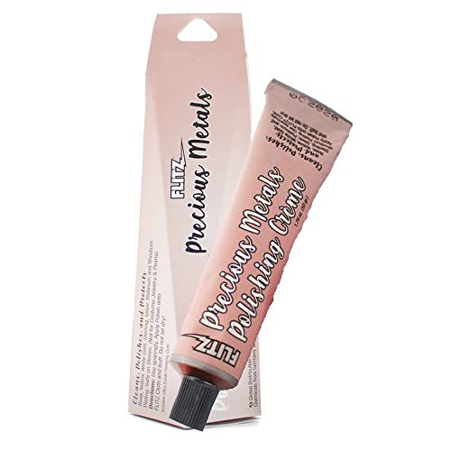 Flitz Precious Metals Polishing Creme - 1.76oz Tube of USA-Made Gold and Sterling Silver Jewelry Cleaner and Polish - Diamond Ring Cleaner to Remove and Protect Against Tarnish (1 Pack)