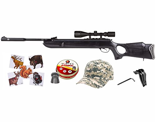 Wearable4U - Hatsan Mod 130S Carnivore .30 Cal 600 FPS / 34 FPE - Big bore Break Barrel Air Rifle .30 Caliber w/Vortex Piston & QuietEnergy (QE)| Medium Game air Gun + Pro Bundle.