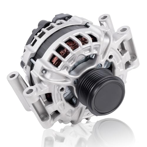 JUSNBASR 12V 140Amp Alternator Compatible with 2004+ Volkswagen Passat Eos Golf Jetta Beetle CC, Audi A3 A4 A6, Seat Altea Toledo Leon Exeo Alhambra Skoda Replace 8EL012429231 06D903016AX