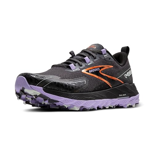 Brooks Women’s Cascadia 18 Mountain Trail Running Shoe - Ebony/Sweet Lavender/Copper - 9 Wide