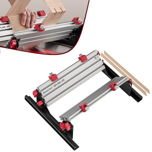 Woodpeckers Spline Jig, Router Table & Table Saw Jig for Dovetails & Miter Joints, Makes Joinery Strong & Attractive, Made in USA