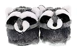 Happy Feet Slippers Raccoon Animal Slippers for Adults and Kids, Cozy and Comfortable, As Seen on Shark Tank (Small)