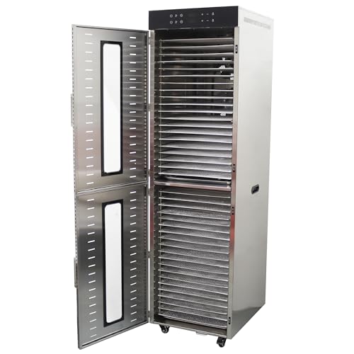 HQHAOTWU 40 Layers Food Dehydrator Machine Stainless Steel Fruit and Vegetable Dryer Commercial Fruit and Vegetable Dehydrator for Meat Fruit Vegetables Pet Food 220V