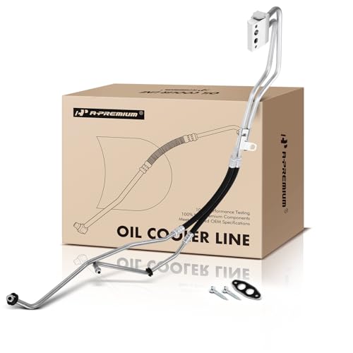 A-Premium Inlet & Outlet Engine Oil Cooler Line Hose Assembly Compatible with Chevrolet Silverado 1500, Tahoe, Suburban, Avalanche & GMC Sierra 1500, Yukon XL & Cadillac Escalade, 2007-2014