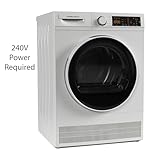 Hamilton Beach Electric Fullsize Ventless Laundry Clothes Dryer, 4 cu. ft. Capacity, with Stainless Steel Tub, Easy Control, 4 Automatic Drying Modes, Apartments, Houses, 24-Inch Width, White