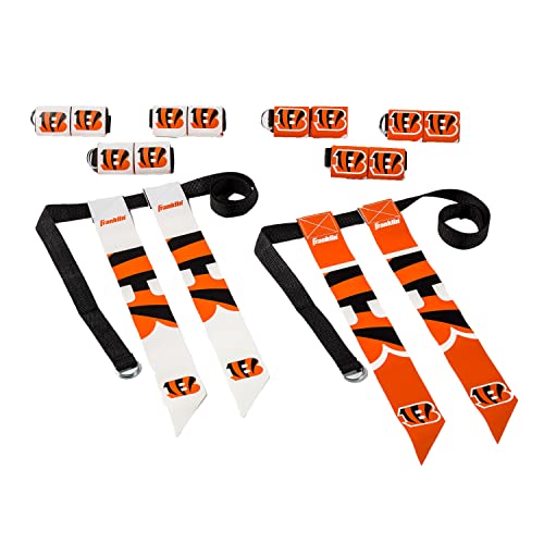 Franklin Sports Cincinnati Bengals NFL Flag Football Sets - NFL Team Football Belts and Flags - Gear + Equipment for Kids and Adults
