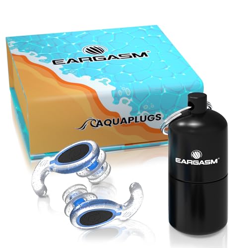 Eargasm Aquaplugs - Waterproof Ear-Plugs for Swimming Pools, Oceans - Water-Out Sound-in Ear-Plugs for Men, Women, Kids - Water Ear Protection for Swimmers, Surfers, Snorkeling, Watersports & More