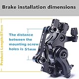 Bike Disc Brake Kit,Bike Front and Back Disc Brake Kit-Calipers,2 Pcs Stainless Steel 160mm Stainless Steel 6-Bolt Disc Rotors&Cable&Brake Lever&A pair of bicycle brake levers&fixing screws,BB7（Black）