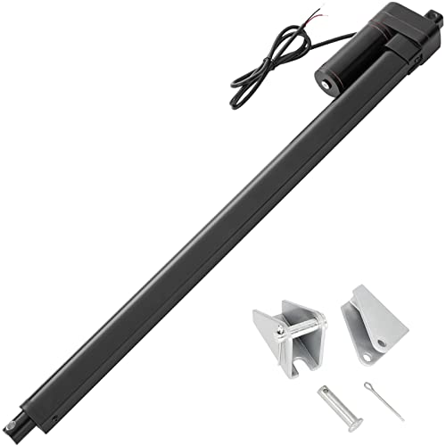 JQDML 36 Inch 36" Long Stroke Linear Actuator Kit 12V IP65 Waterproof Heavy Duty 660lbs/3000N Speed 0.2"/sec Electric Actuator with Mounting Brackets for Table Lift, Window Opener,Door Opener