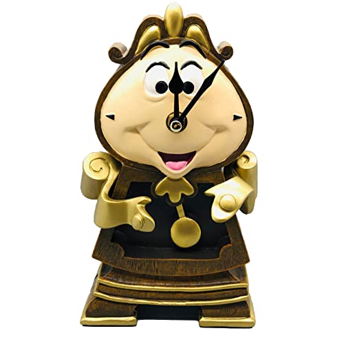 LJWW Beauty and The Beast Candle Holder Alarm Clock - Retro Home Decoration Collection Resin Ornament - Birthday Gift (Clock)