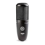 AKG P120 High-Performance General Purpose Recording Microphone Bundle with Desktop Boom Scissor Arm Stand, Shock Mount, and Pop Filter (4 Items)