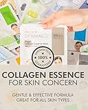 DERMAL 39 Combo Pack A Collagen Essence Korean Face Mask - Hydrating & Soothing Facial Mask with Panthenol - Hypoallergenic Self Care Sheet Mask for All Skin Types - Natural Home Spa Treatment Masks