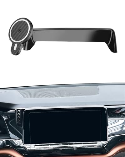 Car Phone Mount for 2024 2025 VW/Volkswagen Atlas/Altas Cross Sport Accessories Custom 12-inch Screen Magnetic 15W Fast Wireless Charger Car Phone Holder Automobile Cradles Not Affect Air Vent