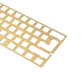 YMDK CNC 60% PVD Brass Plate Universal Positioning Board for GH60 60% Keyboard DIY Support ISO ANSI WKL (Sand Blast PVD)