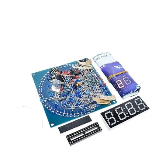 HZVEKCRI EQV DS1302 Rotating LED Display Alarm Electronic Clock Module DIY KIT LED Temperature Display