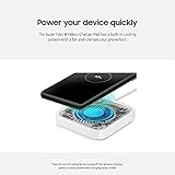 Samsung 15W Wireless Charger Single, Cordless Super Fast Charging Pad for Galaxy Phones and Devices, Compact Design, LED Indicator, USB C Cable Included, 2022, US Version, Grey