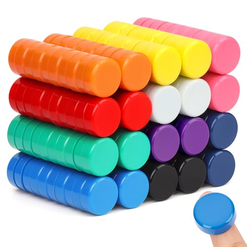 200 Pack Fridge Magnets 10 Colors Strong Magnets Heavy Duty Colorful Magnets Small Round Magnets Mini Cute Refrigerator Magnets for Whiteboard Map Kitchen Office Classroom Locker Magnets