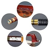 Carbon Fiber Core Hybrid Peranmbuco Skin Violin Bow 4/4 Size VINGOBOW 127V Master Level Fleur-de-lys Snakewood Frog 4 4 Full Straight Premium Natural Horse Hair for Porfessional Player