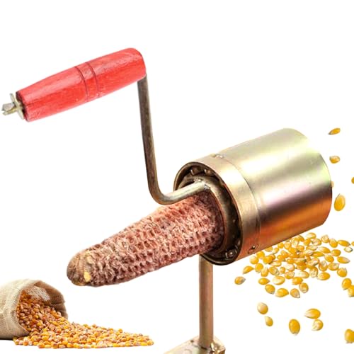 Corn Sheller Machine, Hand Crank Corn Stripping Tool Dry Corn Sheller for Popcorn Corn Thresher Corn Cob Stripper Tool Corn Peeler Thresher Shucker for Home Kitchen