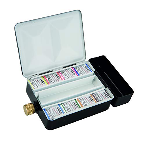 Schmincke Horadam Aquarell Half-Pan Paint Metal Set with Water Container, Set of 8 Colors (74408097)