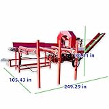 YIHUITONG 45T Firewood Processor with Chain Table, 3M Conveyor,19.6 inch Log Splitter, with Trailer Hitch Safety Emergency Stop Protection Steel Body and Powerful GX630 Engine Free US Local Shipping