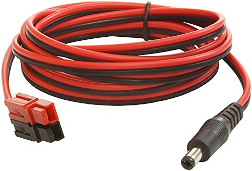 Powerwerx DC25ST 2.5mm Straight DC Coaxial Power Plug to Powerpole Adapter 6 ft.