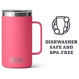 YETI Rambler 24 oz Mug, Vacuum Insulated, Stainless Steel with MagSlider Lid, Tropical Pink