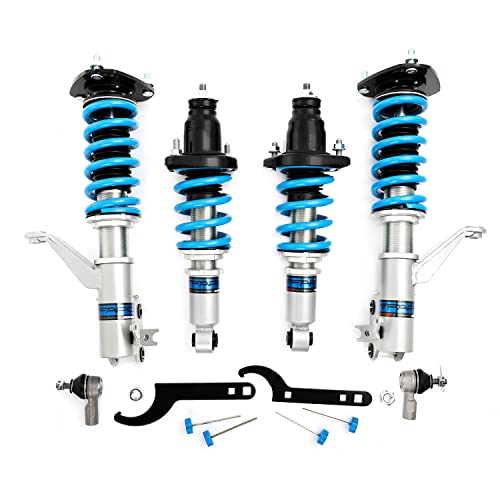 FAPO Coilover Adjustable Height Suspension, Mono-Tube, 16 Level Adjustable Damper Compatible with Honda Civic 2001-2005 EM ES with Honda Civic SI 2002-2005 EP3 with Acura Integra 2002-2006